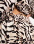 ASOS DESIGN pull on short with linen in animal print co-ord