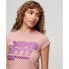 SUPERDRY Retro Glitter Logo Cap short sleeve T-shirt