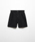 Women's Pleats Detail Denim Shorts