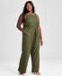 Trendy Plus Size Utility Wide-Leg Jumpsuit, Created for Macy's