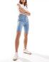 DTT skinny denim shorts in light wash blue