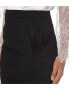 The Kooples 153329 Suede-detail stretch-wool Black skirt size 38