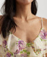 Women's Ruffled Floral Column Gown