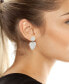 Silver Puffy Heart Drop Earrings