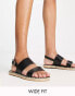 RAID Wide Fit Margot espadrille sandals in black