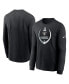 Men's Black Las Vegas Raiders Icon Legend Long Sleeve Performance T-shirt