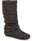 Women's Wide Calf Shelley Buckles Boots