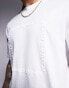 Armani Exchange square logo t-shirt in off white