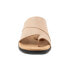 Trotters Regina T2231-158 Womens Beige Wide Leather Slides Sandals Shoes