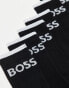 BOSS Bodywear 6 pack logo socks in black