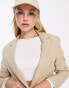 Bershka core oversized blazer in camel