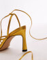 Topshop Faye strappy high heeled sandals in gold