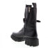 A.S.98 Hallsey A54202-101 Womens Black Leather Hook & Loop Mid Calf Boots 6