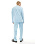 Viggo zidan printed suit trousers in baby blue