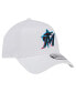 Men's White Miami Marlins TC A-Frame 9FORTY Adjustable Hat