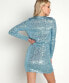 Show Me Your Mumu 297626 Party Hop Dress Frosty Blue Sequins MD