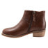 Softwalk Roselle S2256-200 Womens Brown Narrow Leather Ankle & Booties Boots