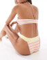 Vero Moda halterneck bikini top in pastel stripe print