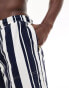 River Island swim trunks co-ord in navy stripe