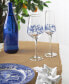 Blue Italian Wine Glasses, Set of 4