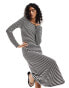 Vero Moda crochet maxi dress in mono stripe