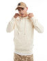 Jack & Jones oversized 3d print logo hoodie in off white