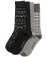 Men's Crew Length Dress Socks, Assorted Patterns, Pack of 4