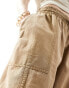 ASOS DESIGN baggy pull on trouser in washed sand