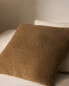 Jute and cotton cushion cover