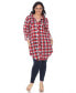 Plus Piper Stretchy Plaid Tunic