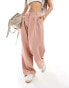 River Island wide leg trouser in pink