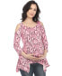 Maternity Snake Print Cold Shoulder Tunic