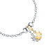 Stylish steel bicolor bracelet Puzzle Drops SCZ1349