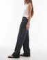 Topshop mid rise Column jeans in washed black