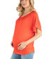 Loose Fit Dolman Maternity Top with Wide Sleeves