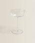 Blown crystalline sparkling wine flute