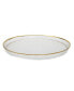 Pebbled Glass Charger Plates Raised Rim with Border, Set of 4