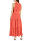 Women's Tie-Neck Tiered Sleeveless Maxi Dress