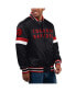 Men's Black Toronto Raptors Home Game Satin Full-Snap Varsity Jacket