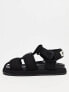 Good News Goat quilted sandals in black