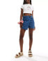 Missyempire wrap front denim skort in blue