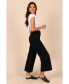 Women's Georgette High Waisted Straight Leg Pants