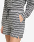 Women's Striped Knit Drawstring Shorts