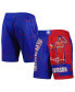 Men's Allen Iverson Royal Philadelphia 76ers Hardwood Classics Player Burst Shorts