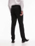 Topman wool mix slim suit trouser in black