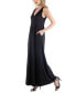 Women's Sleeveless V-Neck Maxi Dress with Pocket Detail