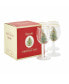 Christmas Tree Wine Glasses, Set of 4