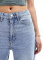 Vila high waisted wide leg jeans in light blue wash