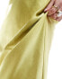 Pretty Lavish Keisha satin maxi dress in chartreuse