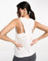 ASOS 4505 yoga vest with twist back in white